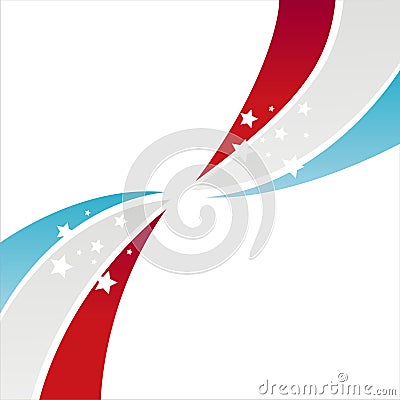 American colored stars background Vector Illustration