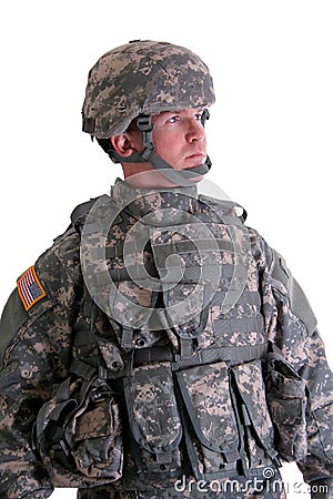 American Combat Soldier Stock Photo