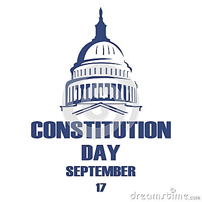 American Constitution Day celebration banner. Vector Illustration