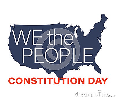 American constitution day. National USA holiday on September 17th. Vector Illustration