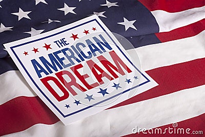 The American Dream US flag Editorial Stock Photo