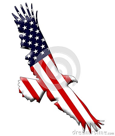 American Eagle flag Stock Photo