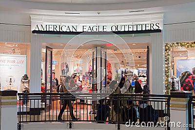 American Eagle Outfitter store in Westfield Mall Editorial Stock Photo