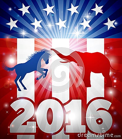 2016 American Election Concept Vector Illustration