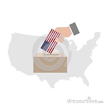 American elections ballot box Stock Photo