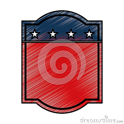 American emblem isolated icon Vector Illustration
