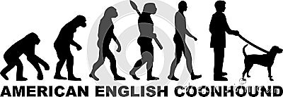 American English Coonhound evolution word Vector Illustration