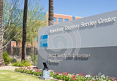 American Express Service Center in Phoenix,Arizona,USA Editorial Stock Photo