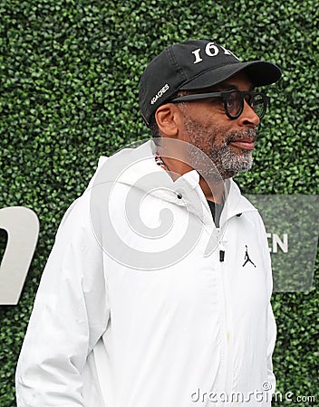 American film director, producer, writer, and actor Spike Lee at the red carpet before 2019 US Open night match Editorial Stock Photo