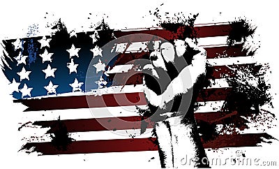 American fist Vector Illustration