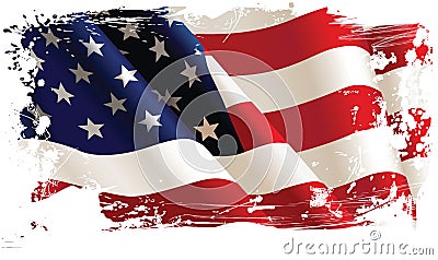 American flag Cartoon Illustration