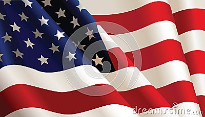 American Flag Vector Illustration