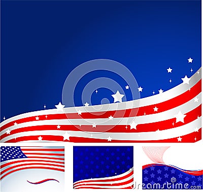 American flag Vector Illustration