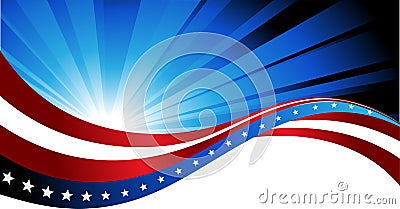American flag, abstract background of the Vector Illustration