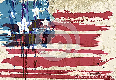 American flag artwork Vector Illustration