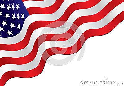 American flag background Vector Illustration