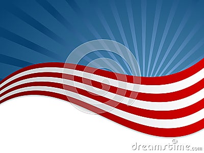 American flag background Vector Illustration