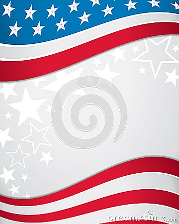 American Flag Background Vector Illustration