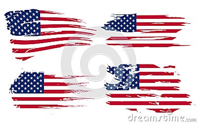 American flag background Vector Illustration