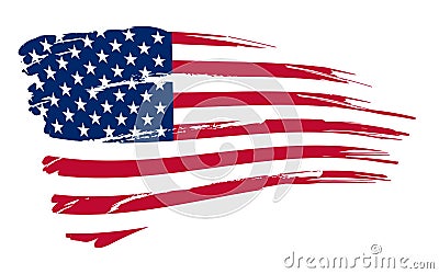 American flag background Vector Illustration