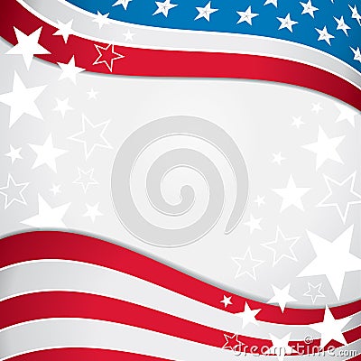 American Flag Background Vector Illustration