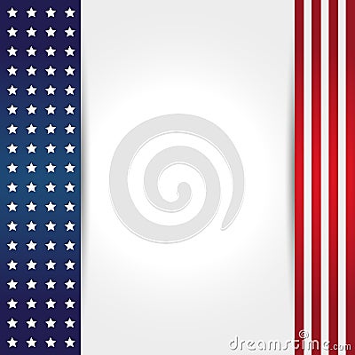 American Flag Background Vector Illustration