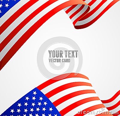 American flag border vector illustration Vector Illustration