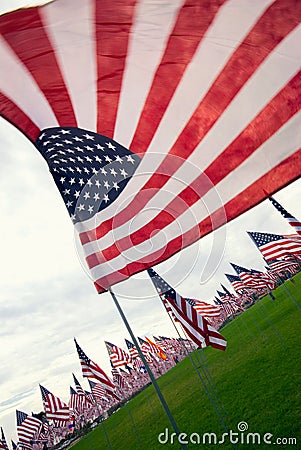 American Flag close up Stock Photo