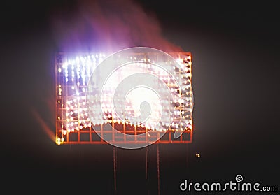 American Flag Firework display Stock Photo