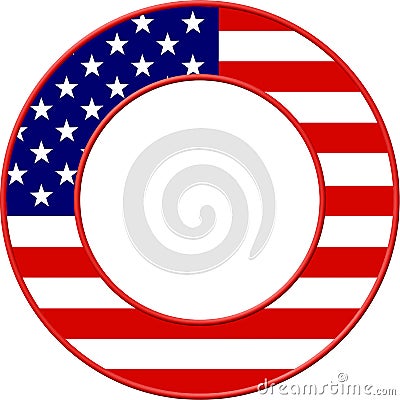 American Flag Frame Stock Photo