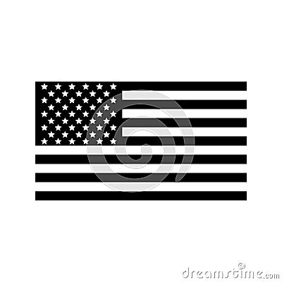 American flag icon, simple style Vector Illustration