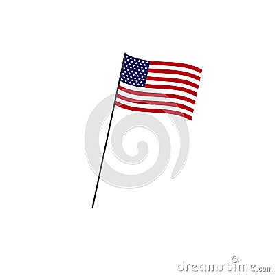 American flag. Independence Day. vector icon Stock Photo