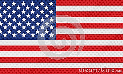 American flag with leather textured,Symbols of USA , template for banner,card,advertising ,promote,ads, web design, magazine, news Vector Illustration