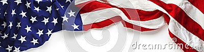 American flag for Memorial day or Veteran`s day background Stock Photo