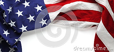 American flag for Memorial day or Veteran`s day background Stock Photo