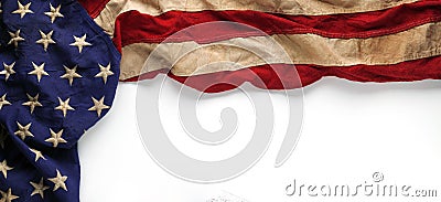 American flag for Memorial day or Veteran`s day background Stock Photo