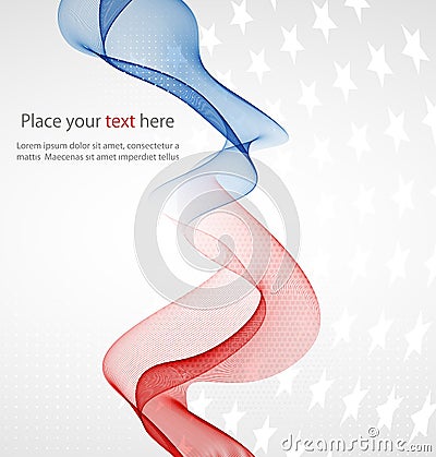 American flag Patriotic Abstract Vector Illustration