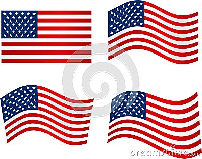 American Flag Vector Illustration