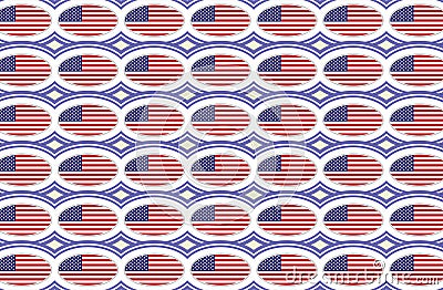 American flag pattern Vector Illustration