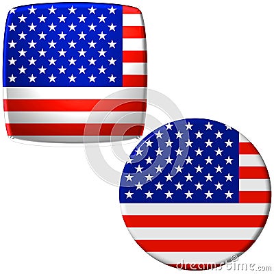 American flag stickers Stock Photo