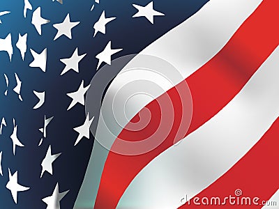 American flag, vector Vector Illustration