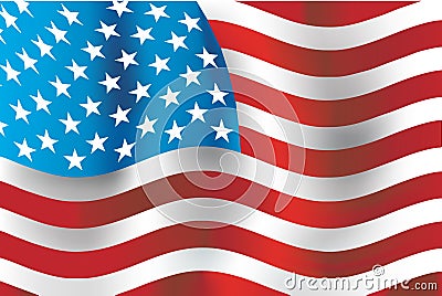 American flag, vector Vector Illustration