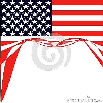 American Flag vector illustration Vector Illustration