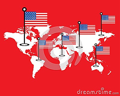 American flag vector Vector Illustration