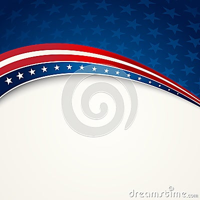 American Flag, Vector patriotic background Vector Illustration