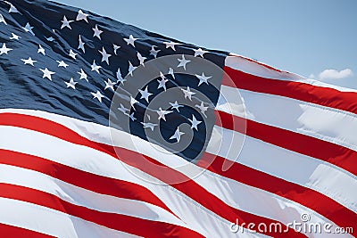 american flag,American Flag Wave Close Up for Memorial Day or 4th of July,Generative AI Stock Photo