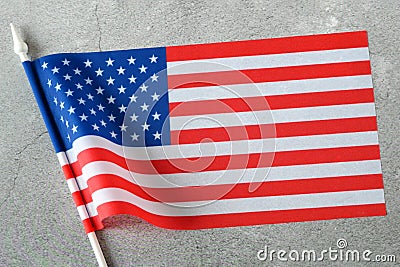 American Flag Wave CloseUp, United States Of America Flat Flags Stock Photo
