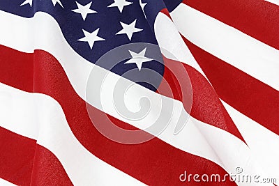 American flag waving patriotic display Stock Photo