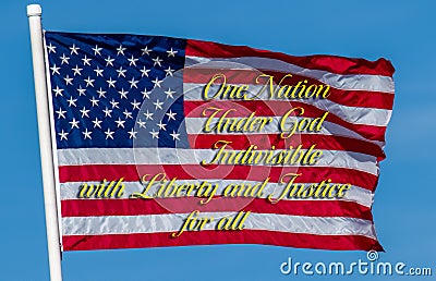 american flag for which it stands Stock Photo