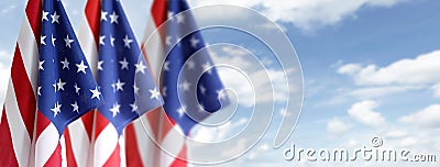 American flags Stock Photo